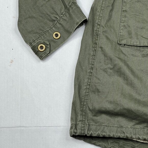 Free People We The Free Utility Parka Faux Fur-Trimmed Boho Olive Jacket L NWOT - Picture 8 of 14